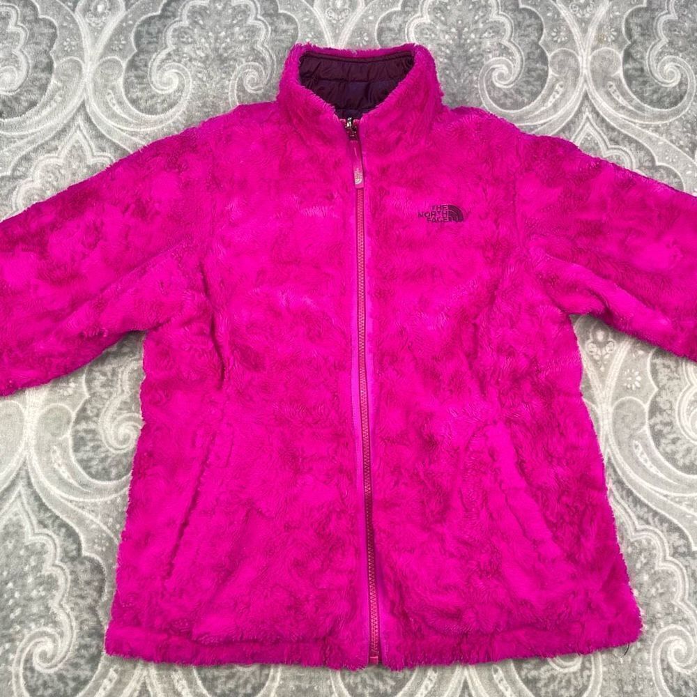 Girls North Face Reversible Puffer Jacket - Picture 3 of 4